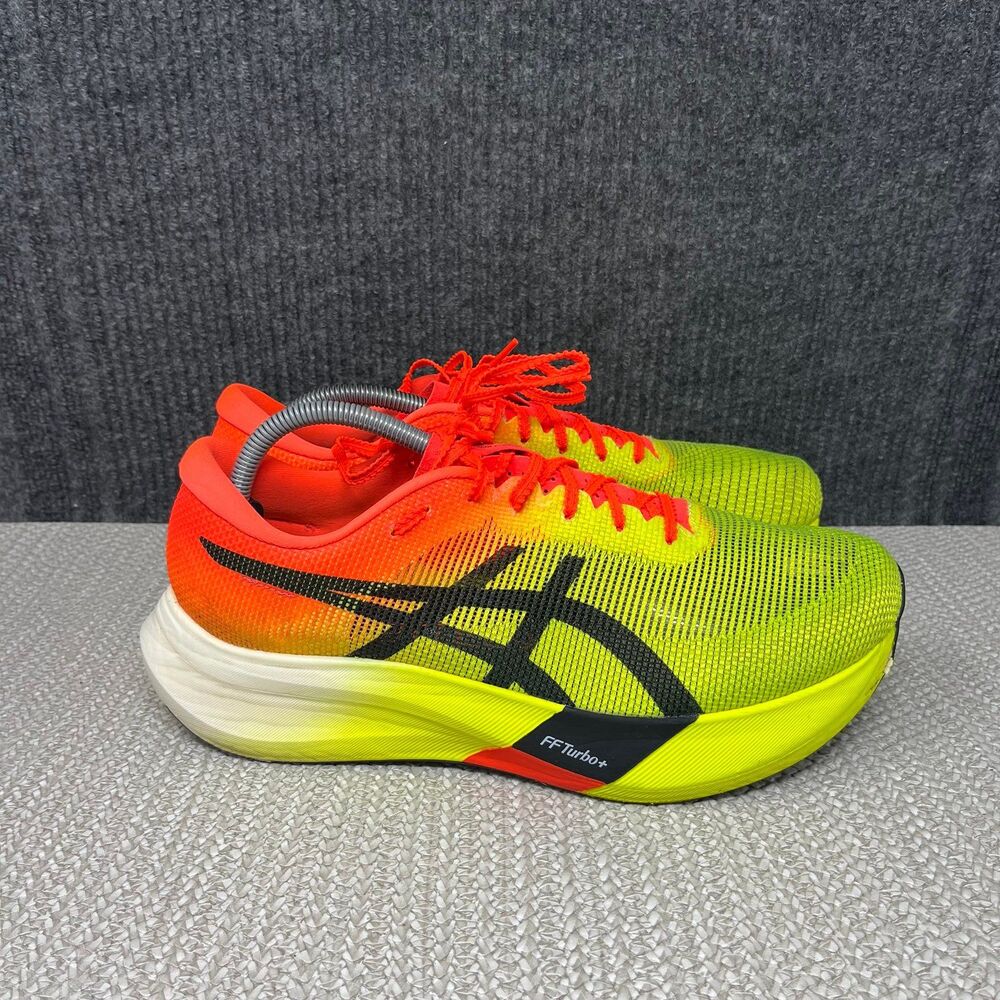 Asics Metaspeed Edge Paris Safety Yellow Orange Running Shoes Mens 10.5 1013A124